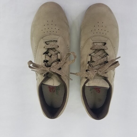 SAS Free Time Walking Shoes Womens 8.5M Oxford Beige Taupe Suede Lace Up Comfort - Picture 13 of 16